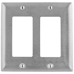 Bryant Electric - Wall Plates Wall Plate Type: Outlet Wall Plates Color: Metallic - Exact Tool & Supply