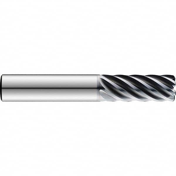 SGS - 1/2", 2" LOC, 1/2" Shank Diam, 4" OAL, 7 Flute Solid Carbide Square End Mill - Exact Tool & Supply
