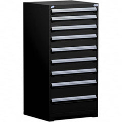 Rousseau Metal - 9 Drawer Black Steel Modular Storage Cabinet - Exact Tool & Supply
