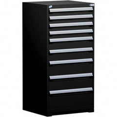 Rousseau Metal - 9 Drawer Black Steel Modular Storage Cabinet - Exact Tool & Supply