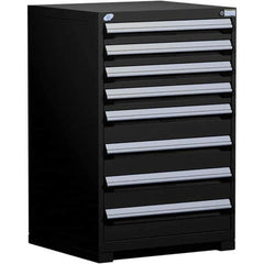 Rousseau Metal - 8 Drawer Black Steel Modular Storage Cabinet - Exact Tool & Supply