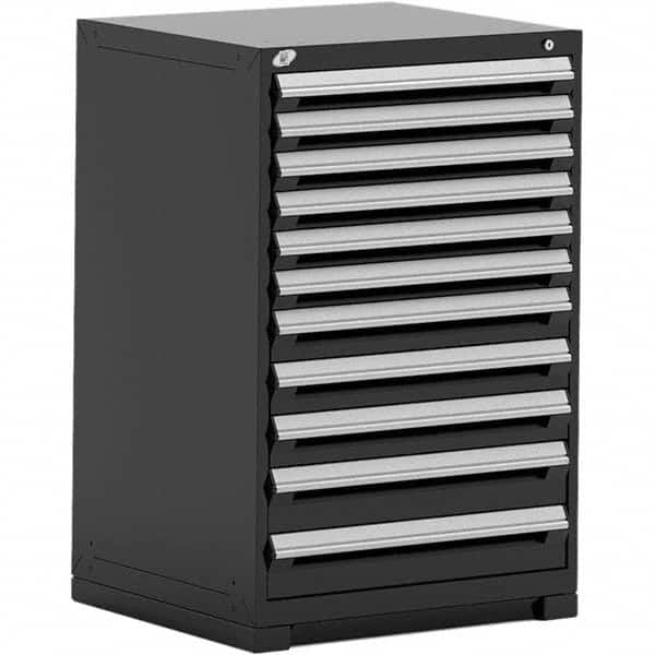 Rousseau Metal - 11 Drawer Black Steel Modular Storage Cabinet - Exact Tool & Supply