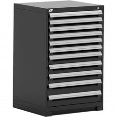 Rousseau Metal - 11 Drawer Black Steel Modular Storage Cabinet - Exact Tool & Supply