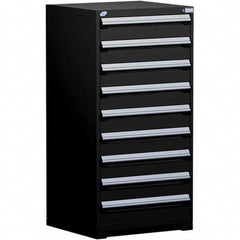 Rousseau Metal - 9 Drawer Black Steel Modular Storage Cabinet - Exact Tool & Supply