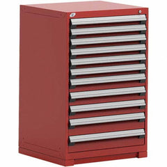 Rousseau Metal - 11 Drawer Flame Red Steel Modular Storage Cabinet - Exact Tool & Supply