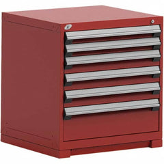 Rousseau Metal - 6 Drawer Flame Red Steel Modular Storage Cabinet - Exact Tool & Supply