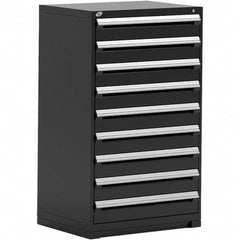 Rousseau Metal - 9 Drawer Black Steel Modular Storage Cabinet - Exact Tool & Supply
