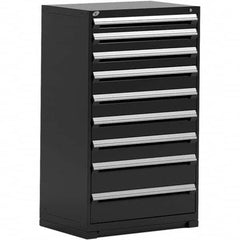Rousseau Metal - 9 Drawer Black Steel Modular Storage Cabinet - Exact Tool & Supply