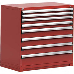 Rousseau Metal - 8 Drawer Flame Red Steel Modular Storage Cabinet - Exact Tool & Supply