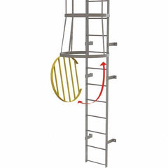 TRI-ARC - Ladder Accessories Type: Door For Use With: Tri-Arc Fixed Yellow Steel Cage Ladders - Exact Tool & Supply
