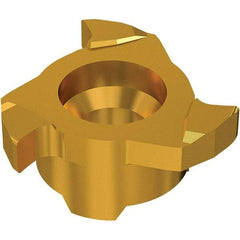 Seco - Carbide Groove Milling Tip Insert - TiN/TiAlN Finish, 3 Flutes, 9.7mm Cutting Diam, 1.5mm Depth of Cut - Exact Tool & Supply