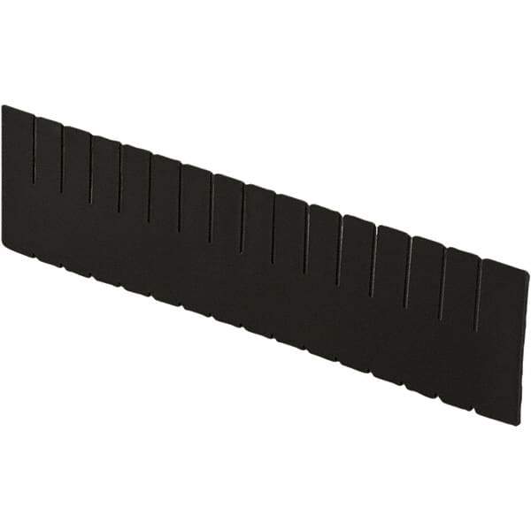 LEWISBins+ - 20-1/4" High, Black Bin Divider - Use with DC3080, Long Side Measures 7.4" Tall - Exact Tool & Supply