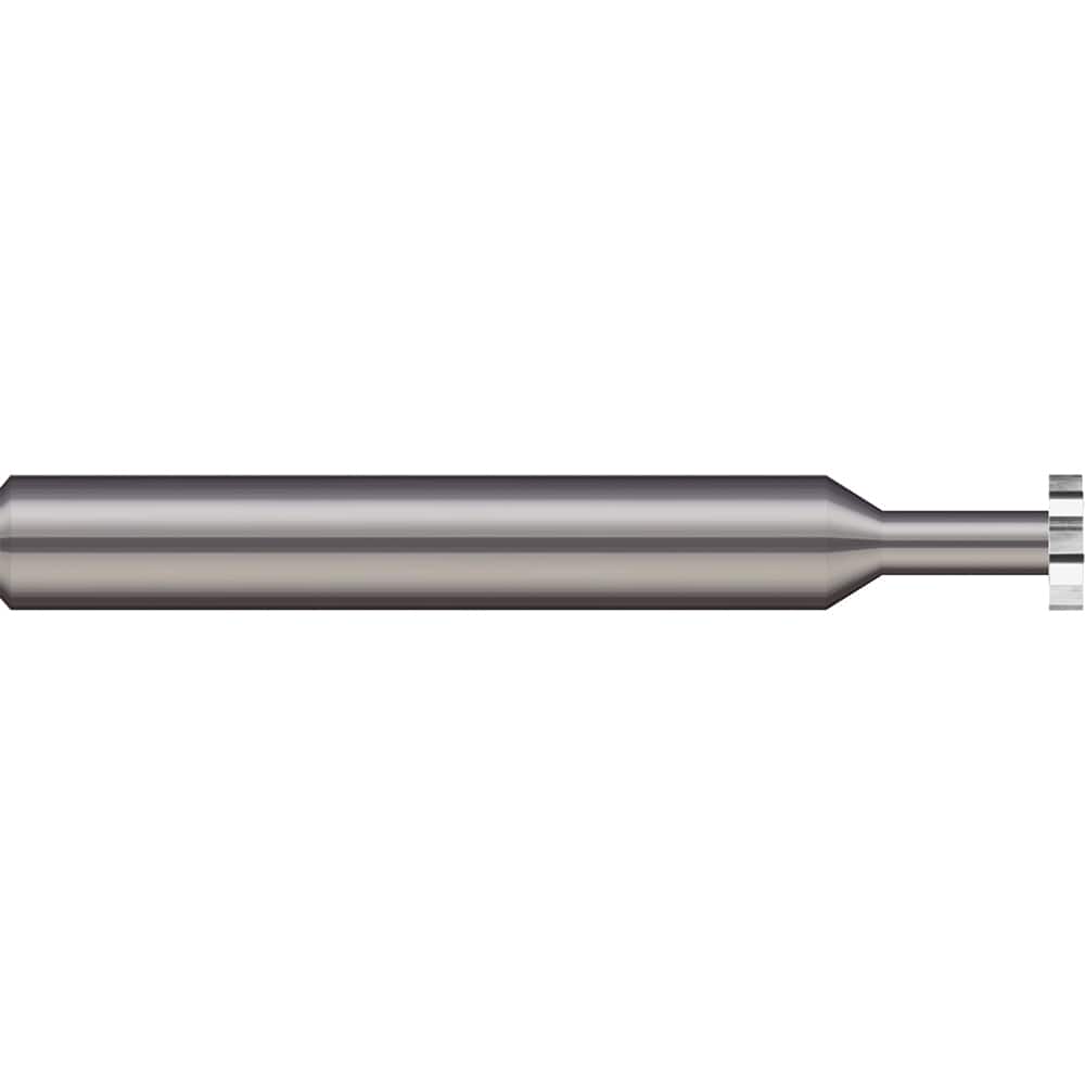 Micro 100 - 3/16" Cut Diam, 1/16" Cut Width, 3/16" Shank, Straight-Tooth Woodruff Keyseat Cutter - Exact Tool & Supply