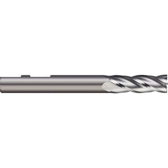 Micro 100 - Square End Mills; Mill Diameter (Inch): 1/8 ; Mill Diameter (Decimal Inch): 0.1250 ; Length of Cut (Inch): 1/2 ; Length of Cut (Decimal Inch): 0.5000 ; Material: Solid Carbide ; Finish/Coating: Uncoated - Exact Tool & Supply