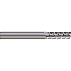 Square End Mill: 0.3937'' Dia, 0.9843'' LOC, 4 Flutes, Solid Carbide Single End, Uncoated, 60 ° Helix, Centercutting, RH Cut, RH Flute