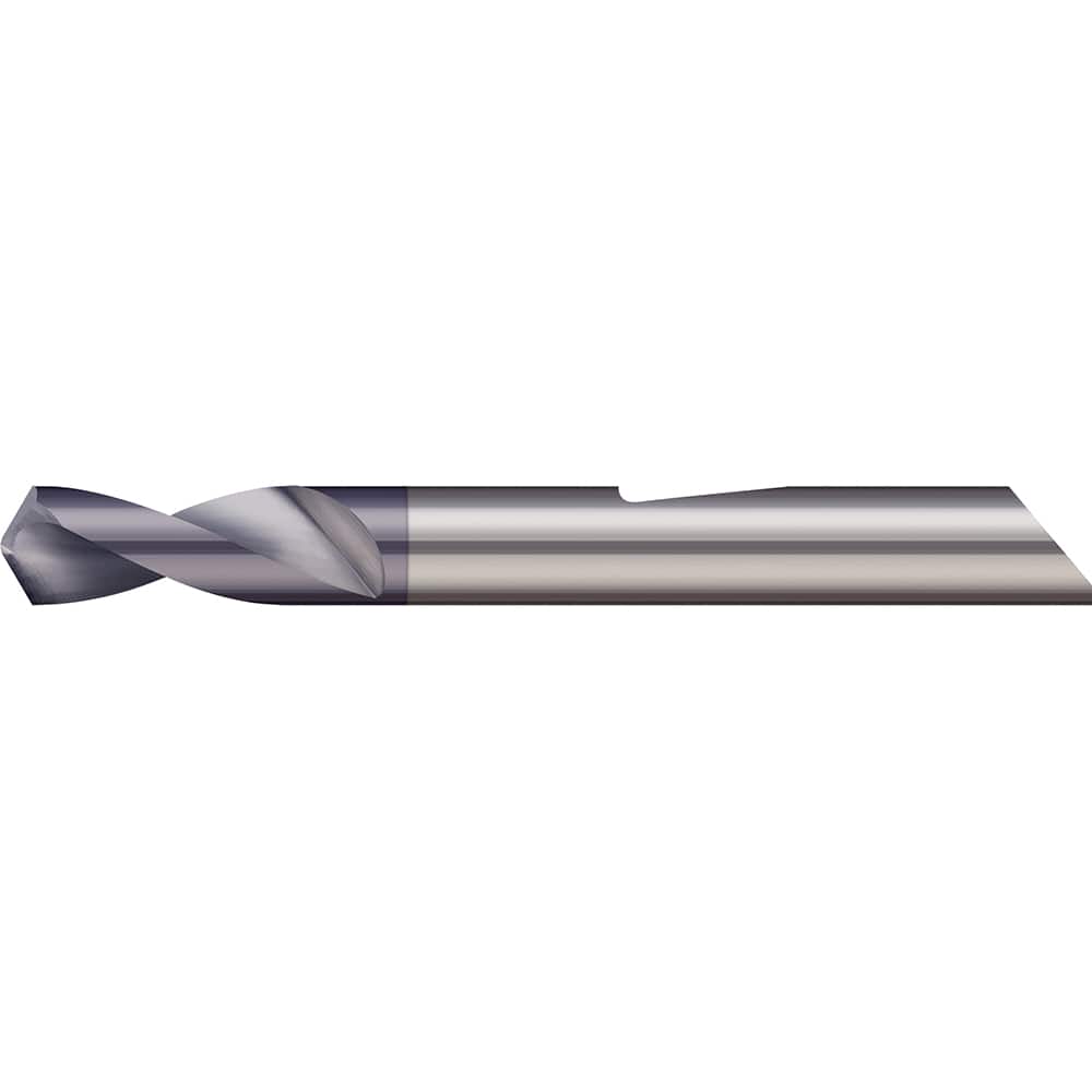 Micro 100 - 0.09" Body Diam, 120°, 1-1/2" OAL, 2-Flute Solid Carbide Spotting Drill - Exact Tool & Supply