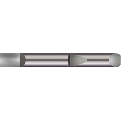 Micro 100 - Tool Bit Blanks; Material: Solid Carbide ; End Shape: Half Round ; Width/Diameter (Inch): 3/8 ; Overall Length (Inch): 2-1/2 - Exact Tool & Supply