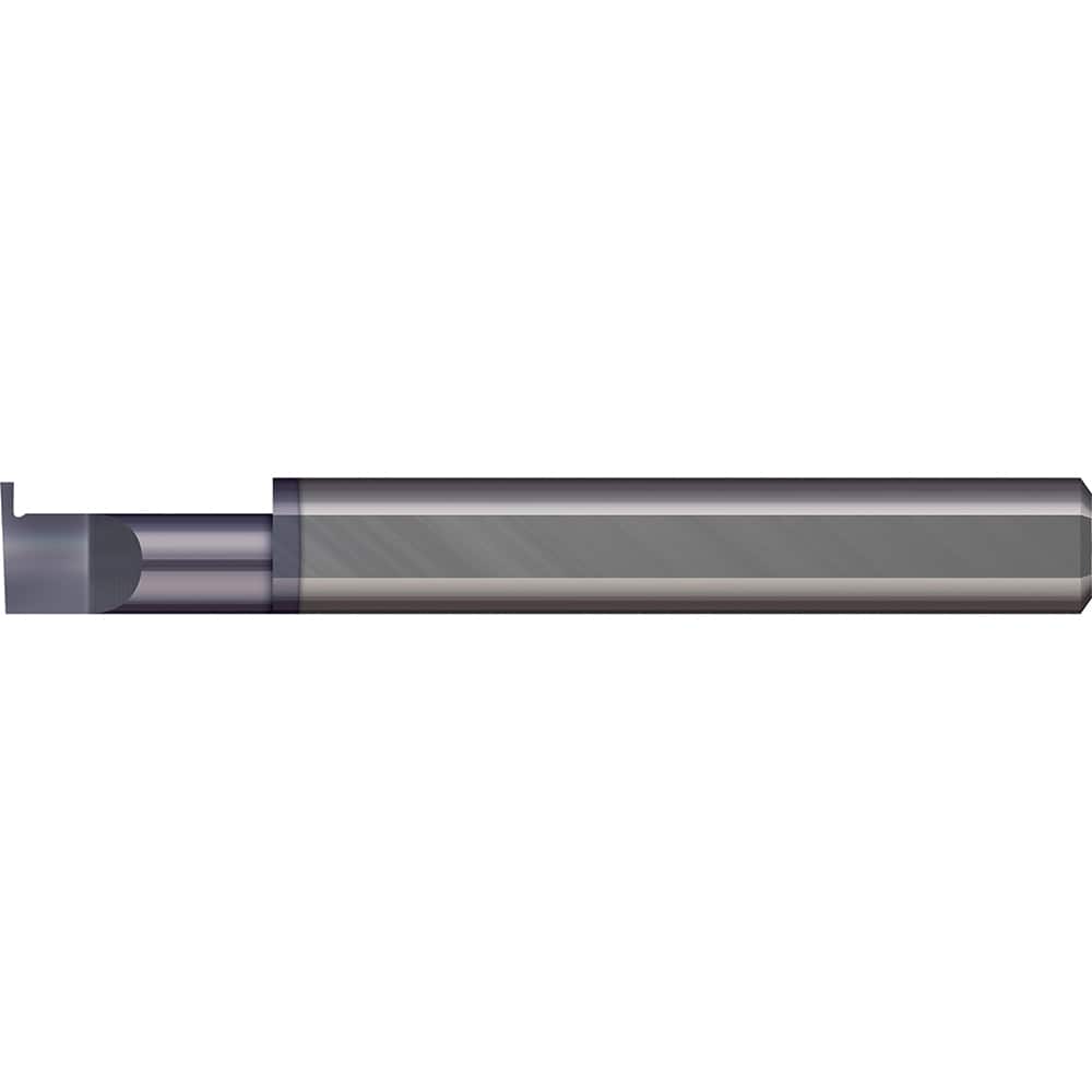 Micro 100 - Grooving Tools; Grooving Tool Type: Retaining Ring ; Material: Solid Carbide ; Shank Diameter (Decimal Inch): 0.2500 ; Shank Diameter (Inch): 1/4 ; Groove Width (Decimal Inch): 0.0250 ; Projection (Decimal Inch): 0.0500 - Exact Tool & Supply