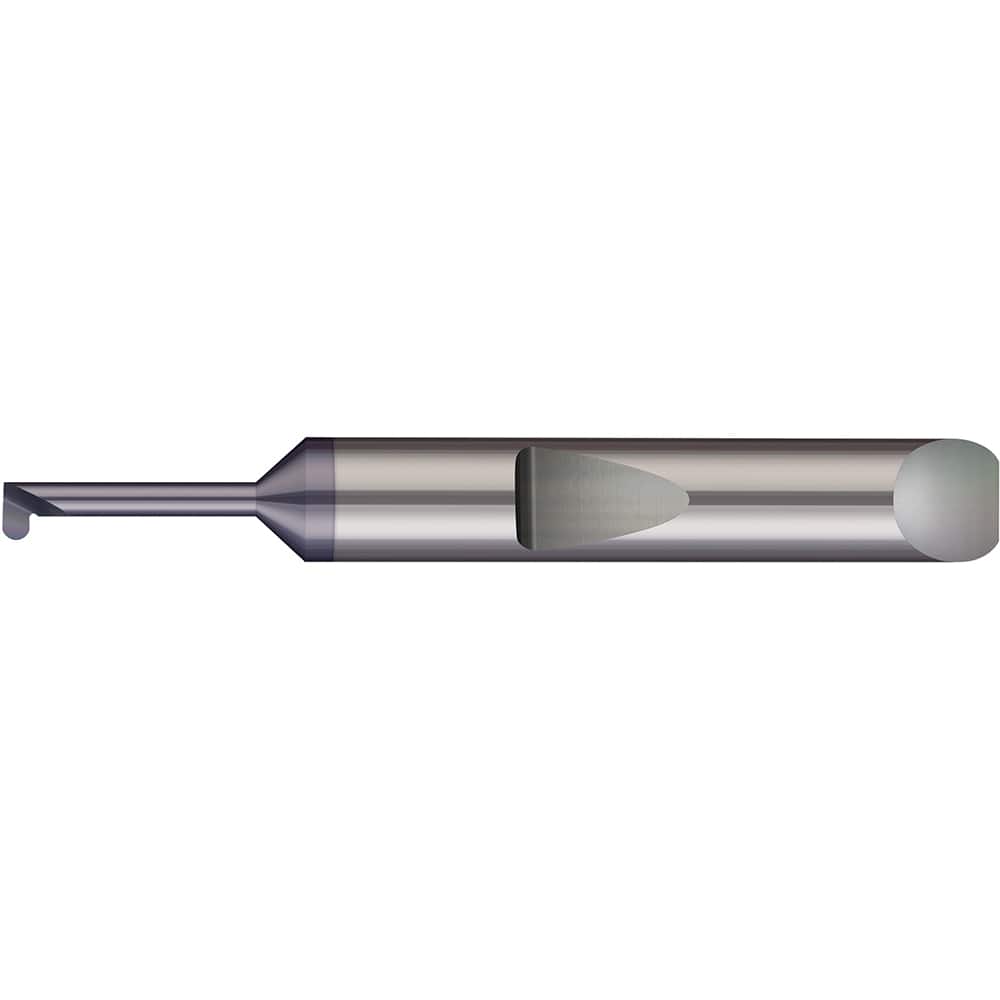 Micro 100 - Grooving Tools; Grooving Tool Type: Full Radius ; Material: Solid Carbide ; Shank Diameter (Decimal Inch): 0.1875 ; Shank Diameter (Inch): 3/16 ; Groove Width (Decimal Inch): 0.0200 ; Projection (Decimal Inch): 0.0250 - Exact Tool & Supply