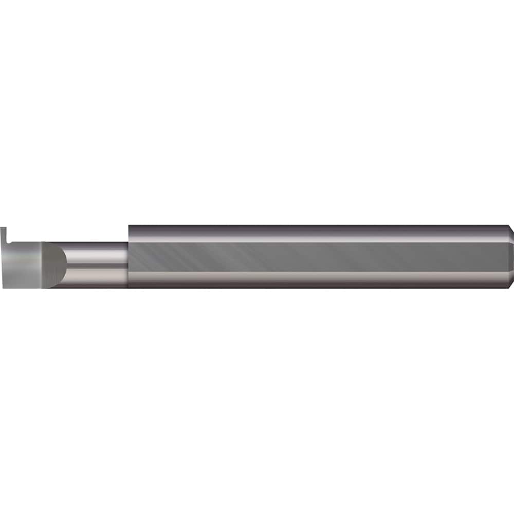 Micro 100 - Grooving Tools; Grooving Tool Type: Retaining Ring ; Material: Solid Carbide ; Shank Diameter (Decimal Inch): 0.2500 ; Shank Diameter (Inch): 1/4 ; Groove Width (Decimal Inch): 0.0170 ; Projection (Decimal Inch): 0.0500 - Exact Tool & Supply