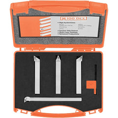 Micro 100 - 0.78" Min Bore Smallest Bar, 1" Min Bore Largest Bar, Indexable Boring Bar Set - Exact Tool & Supply