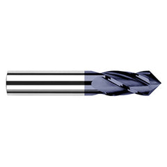 0.1875″ (3/16″) Cutter Diameter × 0.6250″ (5/8″) Length of Cut × 60° included Carbide Drill/End Mill, 2 Flutes, AlTiN Coated - Exact Tool & Supply