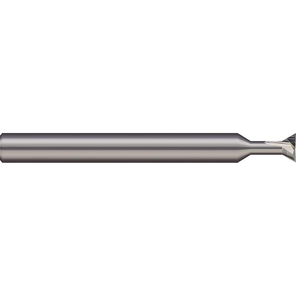 Micro 100 - 30° 1/8" Cut Diam, 0.095" Cut Width, Solid Carbide Dovetail Cutter - Exact Tool & Supply