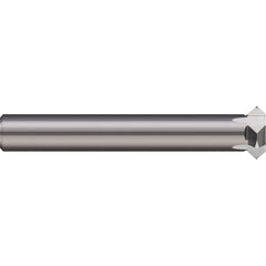 Micro 100 - 1/2" Diam 90° 1/8" Chamfer 5-Flute Solid Carbide Back Chamfer - Exact Tool & Supply