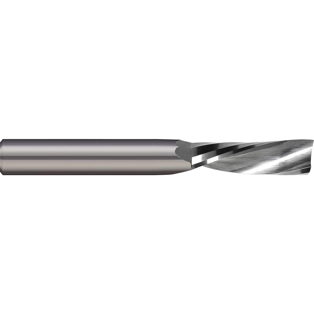 Micro 100 - 6mm Diam RH Solid Carbide 1-Flute Single Edge Downcut Spiral Router Bit - Exact Tool & Supply