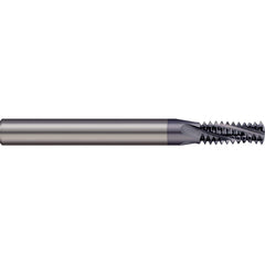 Micro 100 - 1/2-14 to 3/4-14 Internal/External 14 TPI 1/2" Shank 4-Flute Solid Carbide Helical Flute Thread Mill - Exact Tool & Supply
