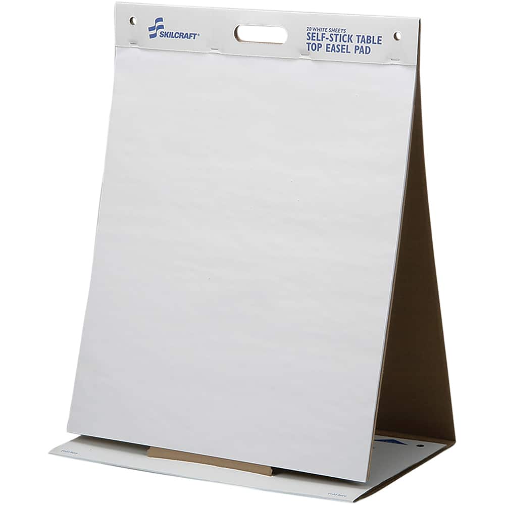Ability One - Easel Pads & Accessories; Display/Marking Boards Accessory Type: Easel Pads ; For Use With: Table Top Easel Display ; Detailed Product Description: Skilcraft Self-Stick Tabletop Easel Pad, 20 X 23, White - Exact Tool & Supply