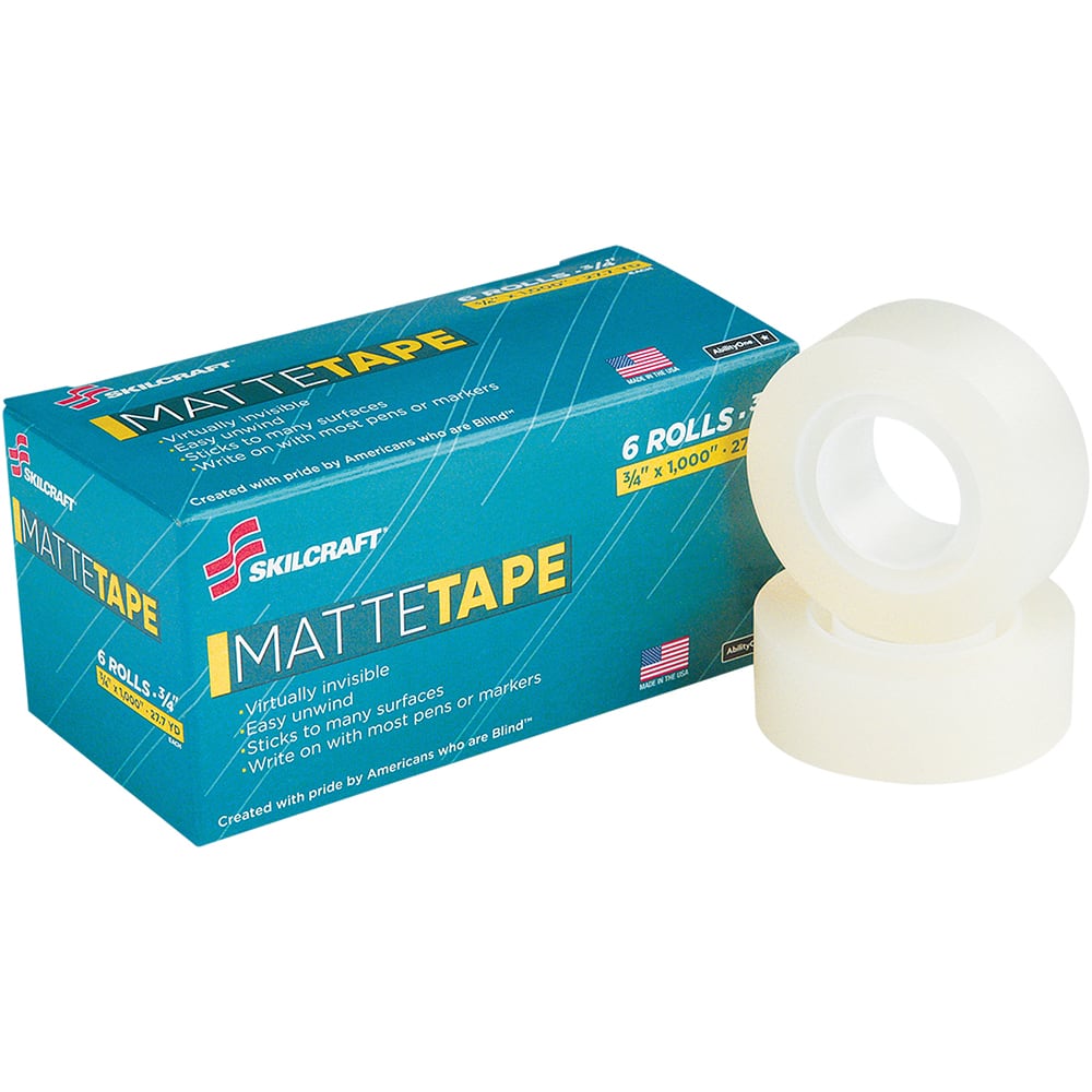 Ability One - Packing Tape; Tape Type: Transparent ; Color: Clear ; Adhesive Material: Plastic ; Width (Inch): 1 ; Length: 83.33' ; Material Type: Plastic - Exact Tool & Supply
