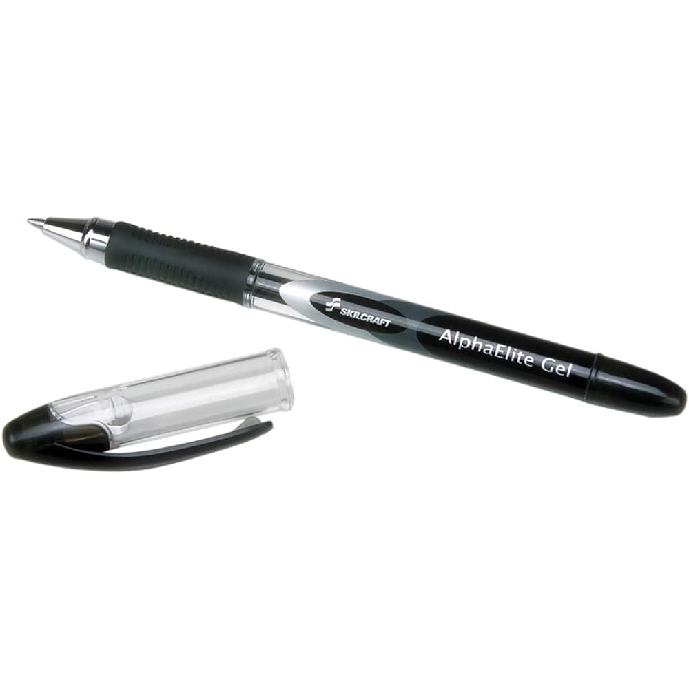 Ability One - Pens & Pencils; Type: Gel Pen ; Color: Black ; Tip Type: Medium - Exact Tool & Supply