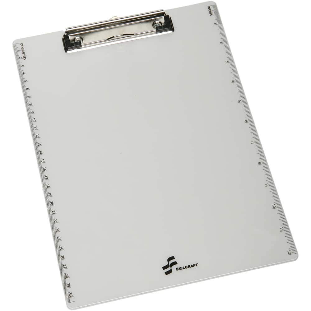 Ability One - Clip Boards; Color: Pearl White ; Length (Inch): 12 ; Width (Inch): 9 - Exact Tool & Supply