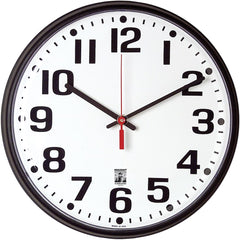 Ability One - Wall Clocks; Type: Wall Clock ; Display Type: Analog ; Power Source: (1) AA Battery ; Face Color: White ; Case Color: Black ; Face Diameter: 12-3/4 (Inch) - Exact Tool & Supply