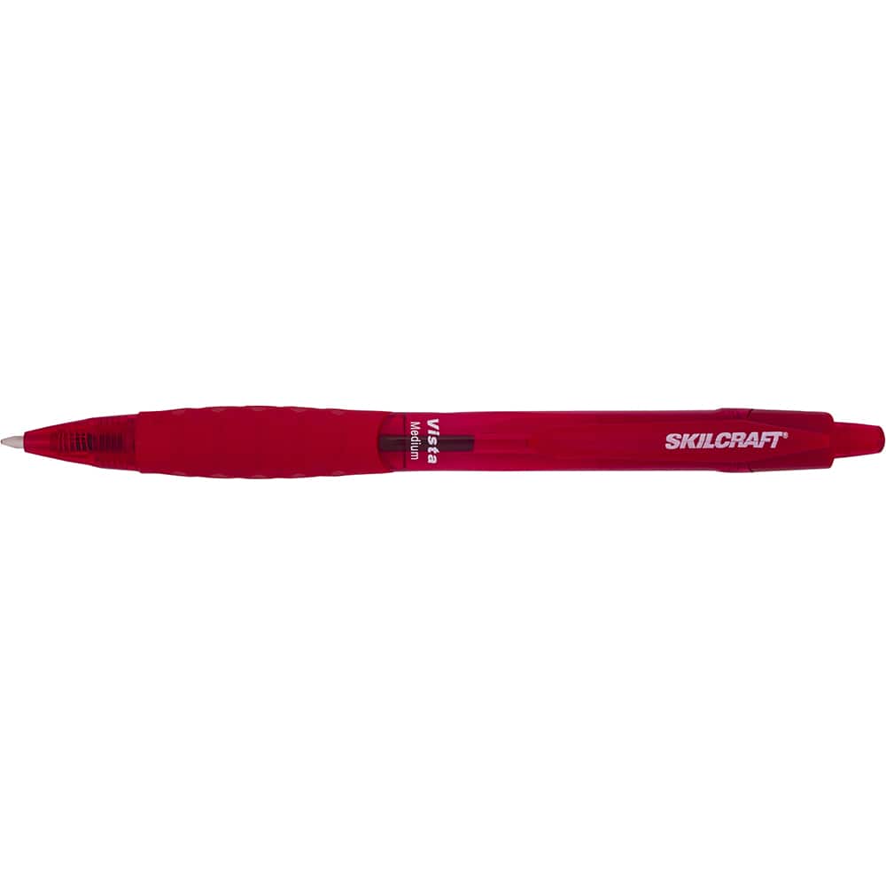 Ability One - Pens & Pencils; Type: Ball Point Pen ; Color: Red ; Tip Type: Medium - Exact Tool & Supply