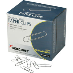 Ability One - Binder Clips; Binder Type: Paper Fastener ; Color: Silver - Exact Tool & Supply