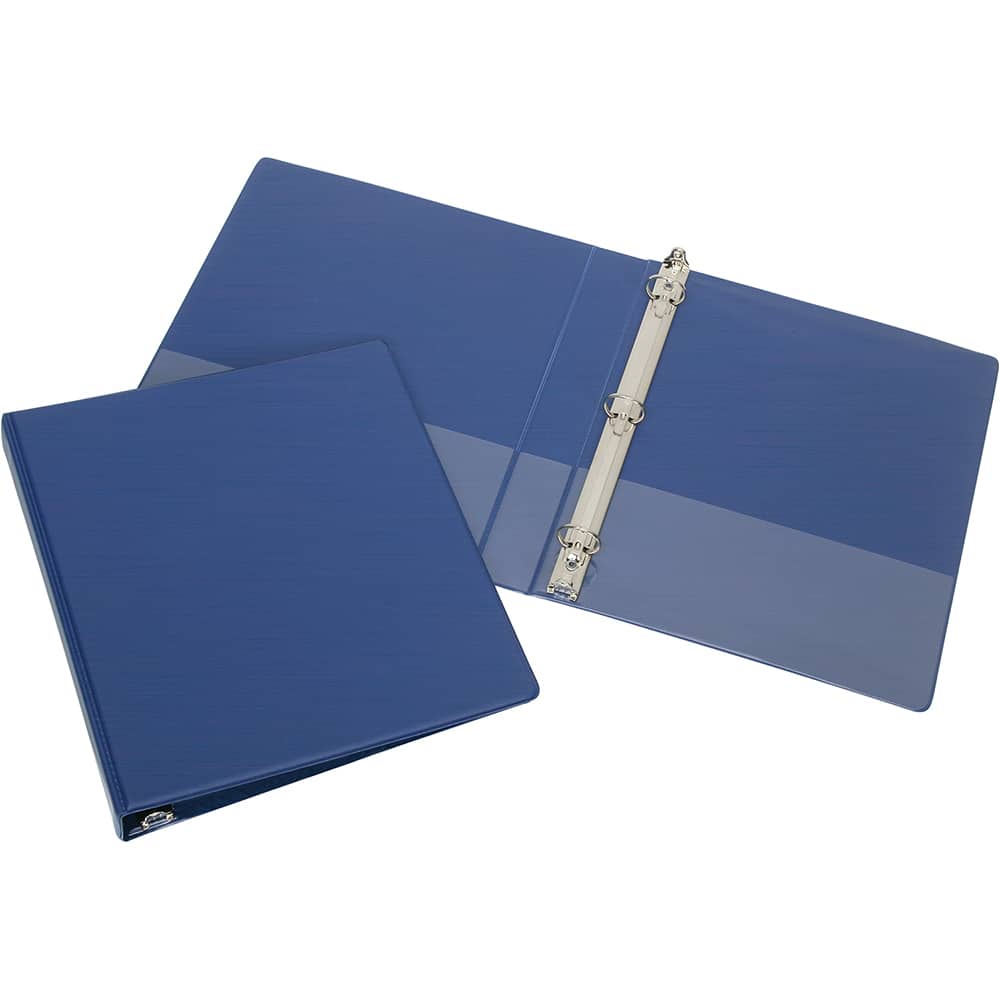 Ability One - Ring Binders; Binder Type: 3 Hole Binder ; Capacity: 2" ; Color: Blue ; Material: Vinyl ; Size: 8-1/2 x 11" - Exact Tool & Supply