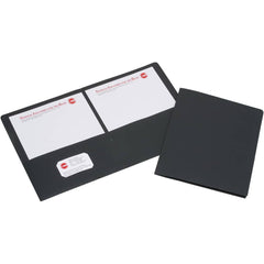 Ability One - Portfolios, Report Covers & Pocket Binders; Three Hole Report Cover Type: Pocket ; Width (Inch): 8-1/2 ; Length (Inch): 11 ; Color: Black - Exact Tool & Supply