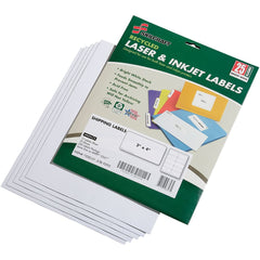 Ability One - Labels, Ribbons & Tapes; Type: Shipping Label ; Color: White ; For Use With: Laser & Inkjet Printers ; Width (Inch): 2 ; Length (Inch): 4 ; Number of Labels: 250 - Exact Tool & Supply