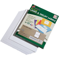 Ability One - Labels, Ribbons & Tapes; Type: Labels ; Color: White ; For Use With: Laser & Inkjet Printers ; Width (Inch): 8-1/2 ; Length (Inch): 11 ; Number of Labels: 100 - Exact Tool & Supply