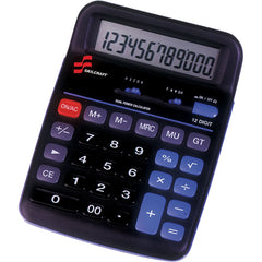 Ability One - Calculators; Type: Desktop Calculator ; Type of Power: Battery/Solar ; Display Type: Digital ; Color: Black - Exact Tool & Supply
