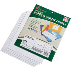 Ability One - Labels, Ribbons & Tapes; Type: Shipping Labels ; Color: White ; For Use With: Laser & Inkjet Printers ; Width (Decimal Inch): 3.33 ; Length (Inch): 4 ; Number of Labels: 25 - Exact Tool & Supply
