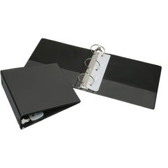 Ability One - Ring Binders; Binder Type: 3 Hole Binder ; Capacity: 3" ; Color: Black ; Material: Vinyl ; Size: 8-1/2 x 11" - Exact Tool & Supply