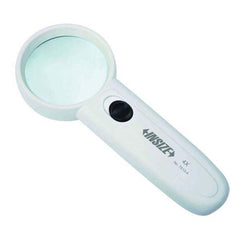 Insize USA LLC - Handheld Magnifiers; Minimum Magnification: 4x ; Maximum Magnification: 4x ; Lens Shape: Round ; Lens Diameter (mm): 50.00 ; Lens Diameter (Decimal Inch): 2 ; Lens Diameter (Inch): 2 - Exact Tool & Supply