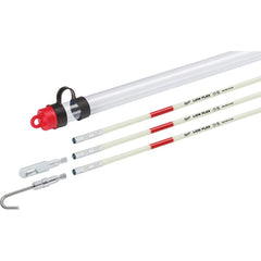 Milwaukee Tool - Line Fishing System Kits & Components; Component Type: Fish Rod Kit ; Includes: (3) Low Flex Sticks , Bullet Nose Tip, Hook Tips, Storage Tube W/Accessory Storage in Tube Cap ; Overall Length (Feet): 15 ; Number of Pieces: 6 - Exact Tool & Supply
