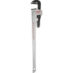 Milwaukee Tool - Pipe Wrenches; Type: Pipe Wrench ; Maximum Pipe Capacity (Inch): 6 ; Overall Length (Inch): 48 ; Material: Aluminum ; Additional Information: Ergonomic Handle Design That Helps Prevent Fatigue And Slip ; Finish/Coating: Black - Exact Tool & Supply