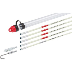 Milwaukee Tool - Line Fishing System Kits & Components; Component Type: Fish Rod Kit ; Includes: (4) 5 Ft. Low Flex Fish Sticks, 5 Ft. Mid Flex Fish Stick, Bullet Nose Tip, Hook Tip ; Overall Length (Feet): 5 ; Number of Pieces: 7 - Exact Tool & Supply