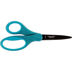 Fiskars - Scissors & Shears; Blade Material: Stainless Steel w/Non-Stick Coating ; Handle Material: Plastic ; Length of Cut (Inch): 2.24 ; Handle Style: Offset ; Overall Length Range: 6" - Exact Tool & Supply