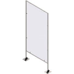 Rockford Systems - Office Cubicle Partitions; Type: Social Distancing Partition ; Width (Inch): 36 ; Height (Inch): 84 ; Color: Clear ; Mount Type: Base Mount ; Thickness (Inch): 1 - Exact Tool & Supply